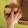 Pressing down the veneer.