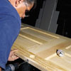 drilling for the lockset of a new door