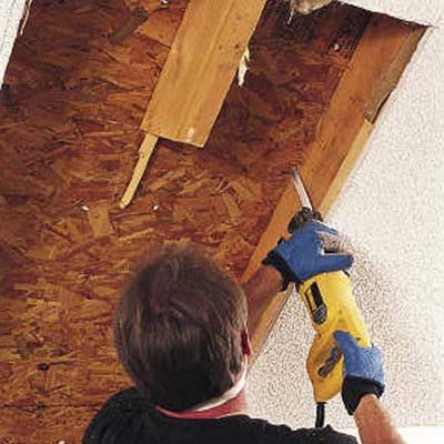 cut out the rough opening with a reciprocating saw