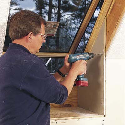 Cover the viewing shelf with 1/2-inch plywood followed by a layer of drywall