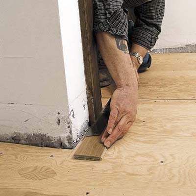 Trimming door casings