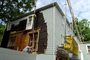 the Auburndale house exterior during renovation