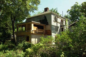 the Auburndale house exterior during renovation