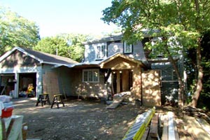 the Auburndale house exterior during renovation