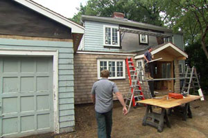 the Auburndale house exterior during renovation