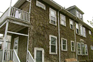 the East Boston house project at the beginning of renovation