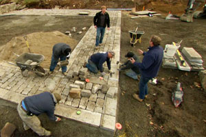 building a walkway at the Essex house project