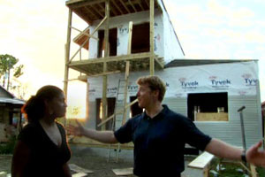 Kevin O'Connor and the homeowner at the New Orleans house project