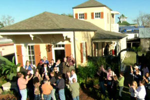 the finished New Orleans house project wrap party
