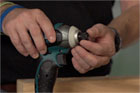 the quick-change hex chuck, or sleeve, of an impact driver