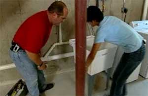 Installing a utility sink