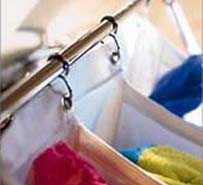 Hanging laundry bag.