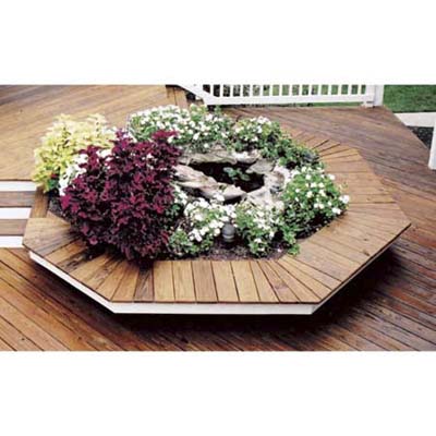 permanent planters as deck built-ins