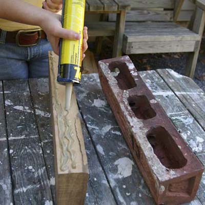 adhesive for turning a cornice into a garden tool holder