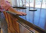 Concrete countertops in Tucson kitchen.